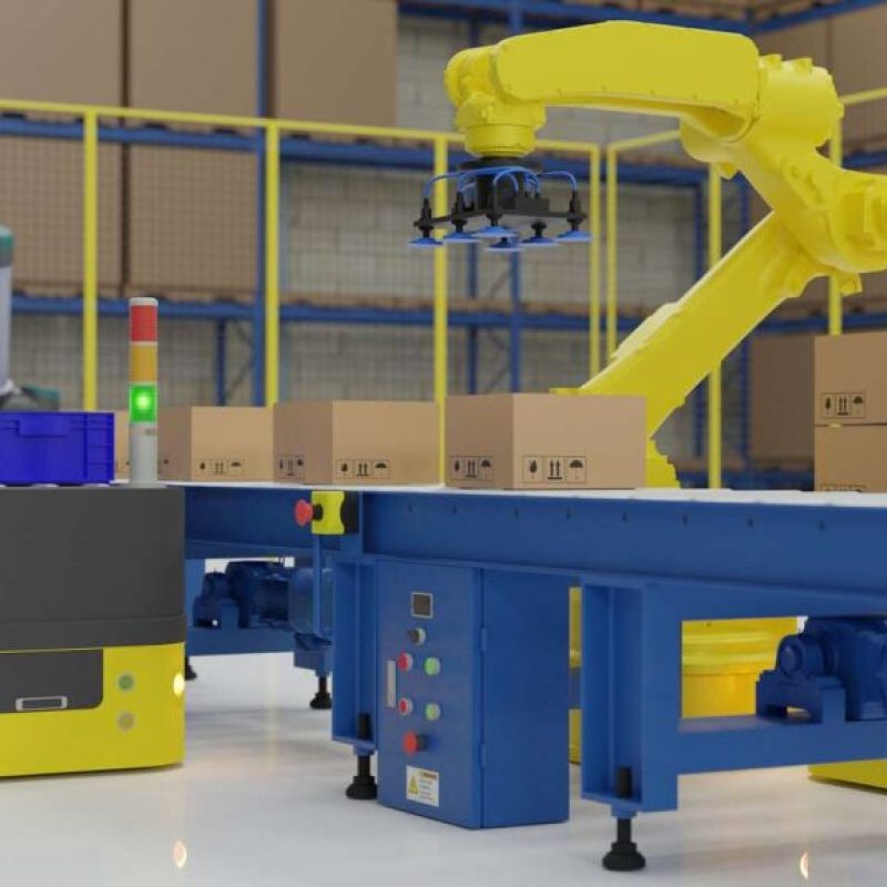 Automation – Robotics -2004090857 Robotic arm in warehouse