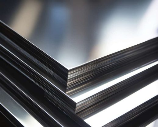 closeup-metallic-plates Stainless Steel: Alloy/carbon steel, brass, bronze, corrosion-resistant and durable