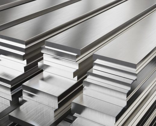 Warehouse,Of,Steel,Plates.,Rolled,Metal,Products.,3d,Illustration. Stainless