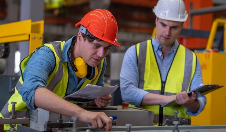 Two,Support,Team,Engineers,Caucasian,Man,,Factory,Workes,Working,Together Two,Support,Team,Engineers,Caucasian,Man,,Factory,Workes,Working,Together